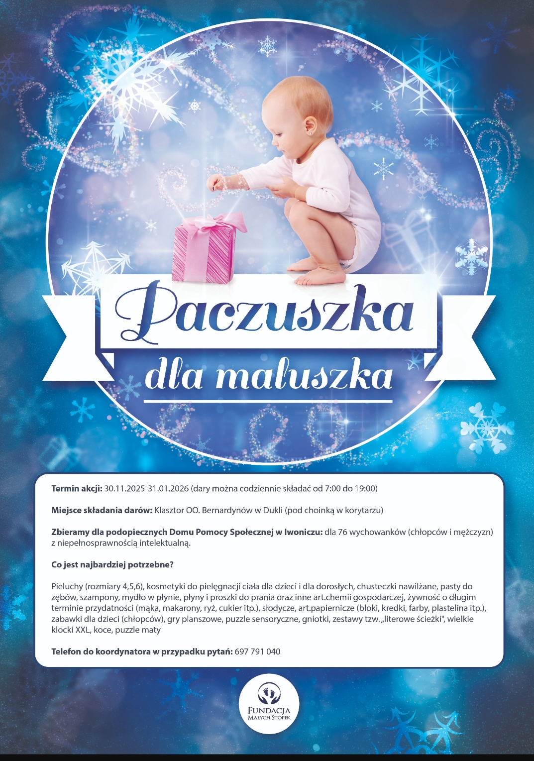 Samorząd Uczniowski wspiera akcję „Paczuszka dla maluszka”